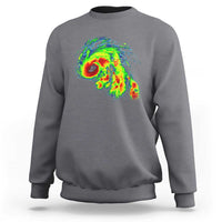 Hurricane Helene Sweatshirt Meteorologist Weather Radar Image Storm Chasing - Wonder Print Shop