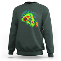 Hurricane Helene Sweatshirt Meteorologist Weather Radar Image Storm Chasing - Wonder Print Shop