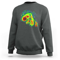 Hurricane Helene Sweatshirt Meteorologist Weather Radar Image Storm Chasing - Wonder Print Shop