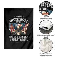 Proud Veteran Of The Military Garden Flag Veteran's Day Eagle American Flag - Wonder Print Shop