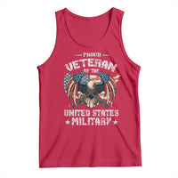 Proud Veteran Of The Military Tank Top Veteran's Day Eagle American Flag - Wonder Print Shop