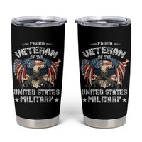 Proud Veteran Of The Military Tumbler Cup Veteran's Day Eagle American Flag - Wonder Print Shop