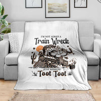 I Am Not Always A Train Wreck Just Kidding Toot Toot Throw Blanket Funny Thanksgiving Turkey - Wonder Print Shop