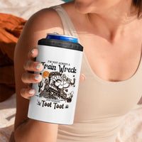 I Am Not Always A Train Wreck Just Kidding Toot Toot 4 in 1 Can Cooler Tumbler Funny Thanksgiving Turkey - Wonder Print Shop