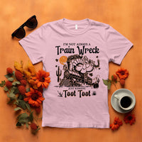 I Am Not Always A Train Wreck Just Kidding Toot Toot T Shirt Funny Thanksgiving Turkey - Wonder Print Shop