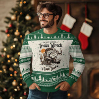 I Am Not Always A Train Wreck Just Kidding Toot Toot Ugly Christmas Sweater Funny Thanksgiving Turkey - Wonder Print Shop