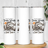 I Am Not Always A Train Wreck Just Kidding Toot Toot Skinny Tumbler Funny Thanksgiving Turkey - Wonder Print Shop