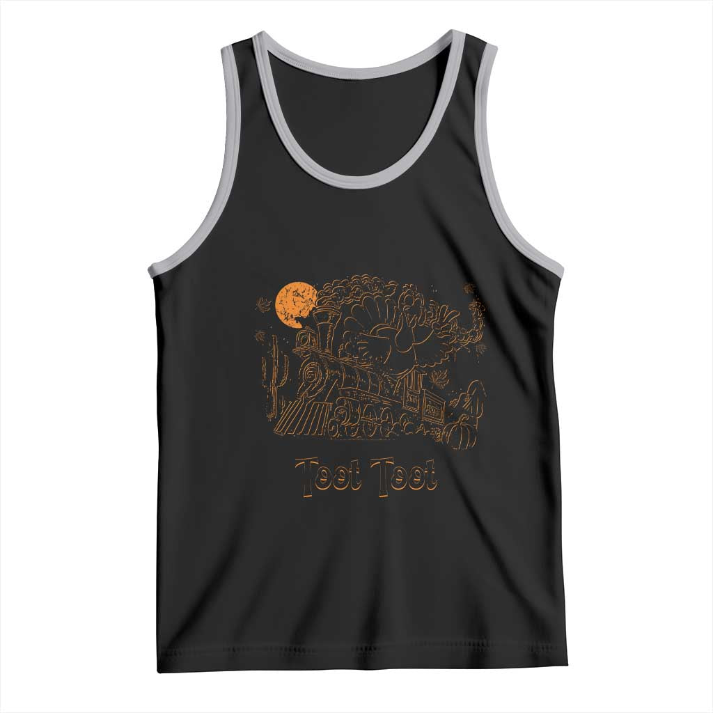 I Am Not Always A Train Wreck Just Kidding Toot Toot Tank Top Funny Thanksgiving Turkey - Wonder Print Shop