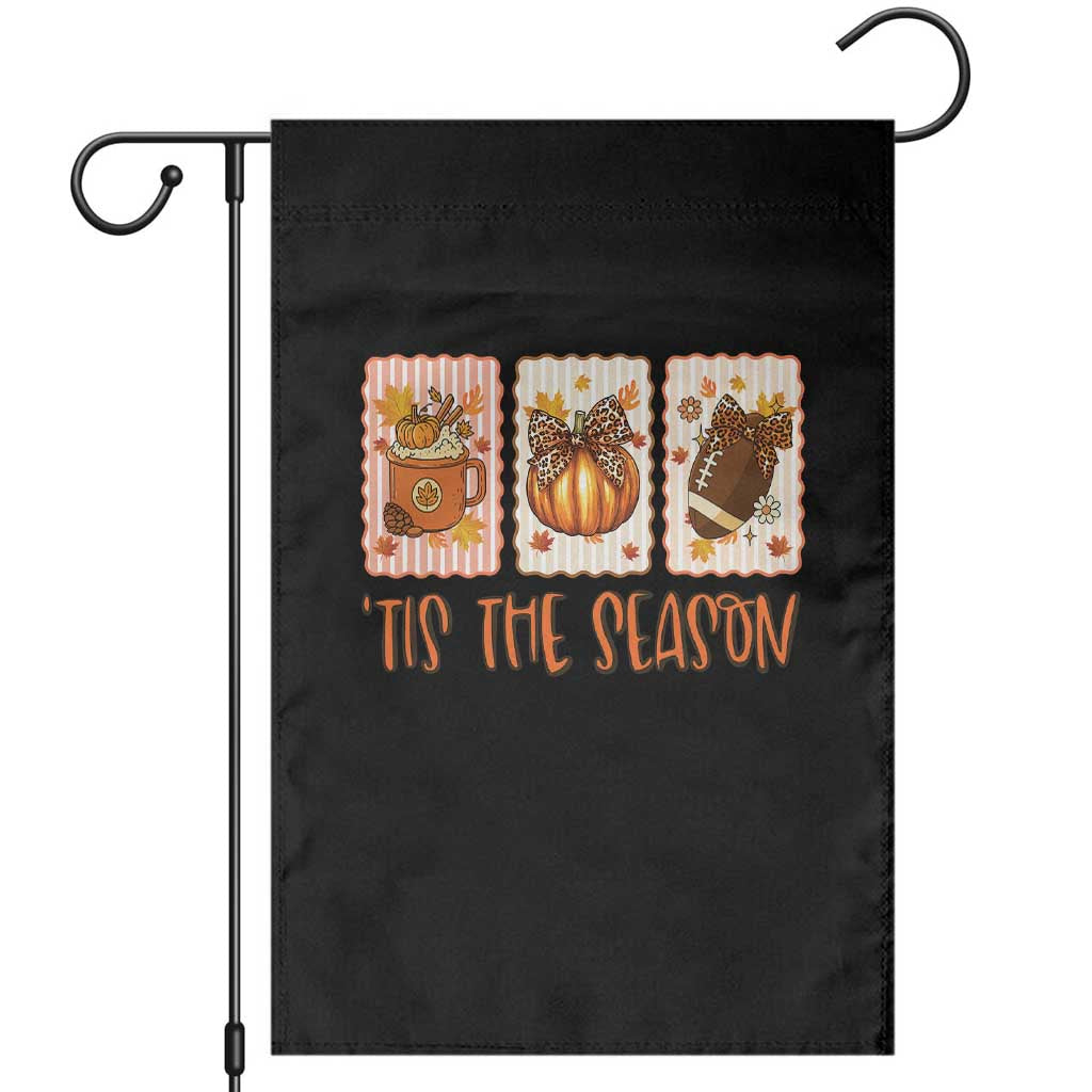 Tis The Season Fall Thanksgiving Garden Flag American Football Pumpkin Postage Stamps - Wonder Print Shop
