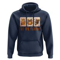Tis The Season Fall Thanksgiving Hoodie American Football Pumpkin Postage Stamps - Wonder Print Shop