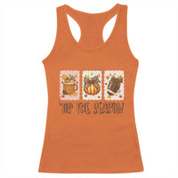 Tis The Season Fall Thanksgiving Racerback Tank Top American Football Pumpkin Postage Stamps - Wonder Print Shop