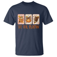 Tis The Season Fall Thanksgiving T Shirt American Football Pumpkin Postage Stamps - Wonder Print Shop