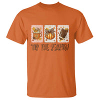 Tis The Season Fall Thanksgiving T Shirt American Football Pumpkin Postage Stamps - Wonder Print Shop