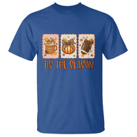 Tis The Season Fall Thanksgiving T Shirt American Football Pumpkin Postage Stamps - Wonder Print Shop