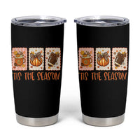 Tis The Season Fall Thanksgiving Tumbler Cup American Football Pumpkin Postage Stamps - Wonder Print Shop