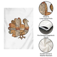 Thanksgiving Vintage Patchwork Gobble Turkey Garden Flag - Wonder Print Shop