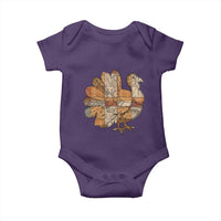 Thanksgiving Vintage Patchwork Gobble Turkey Baby Onesie - Wonder Print Shop