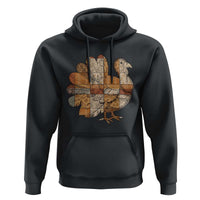 Thanksgiving Vintage Patchwork Gobble Turkey Hoodie - Wonder Print Shop