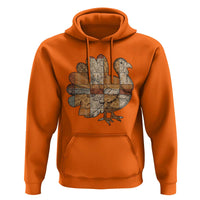 Thanksgiving Vintage Patchwork Gobble Turkey Hoodie - Wonder Print Shop