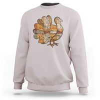 Thanksgiving Vintage Patchwork Gobble Turkey Sweatshirt - Wonder Print Shop