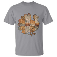 Thanksgiving Vintage Patchwork Gobble Turkey T Shirt - Wonder Print Shop