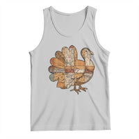 Thanksgiving Vintage Patchwork Gobble Turkey Tank Top - Wonder Print Shop