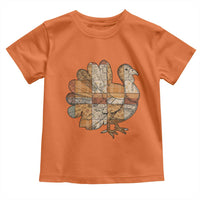 Thanksgiving Vintage Patchwork Gobble Turkey Toddler T Shirt - Wonder Print Shop