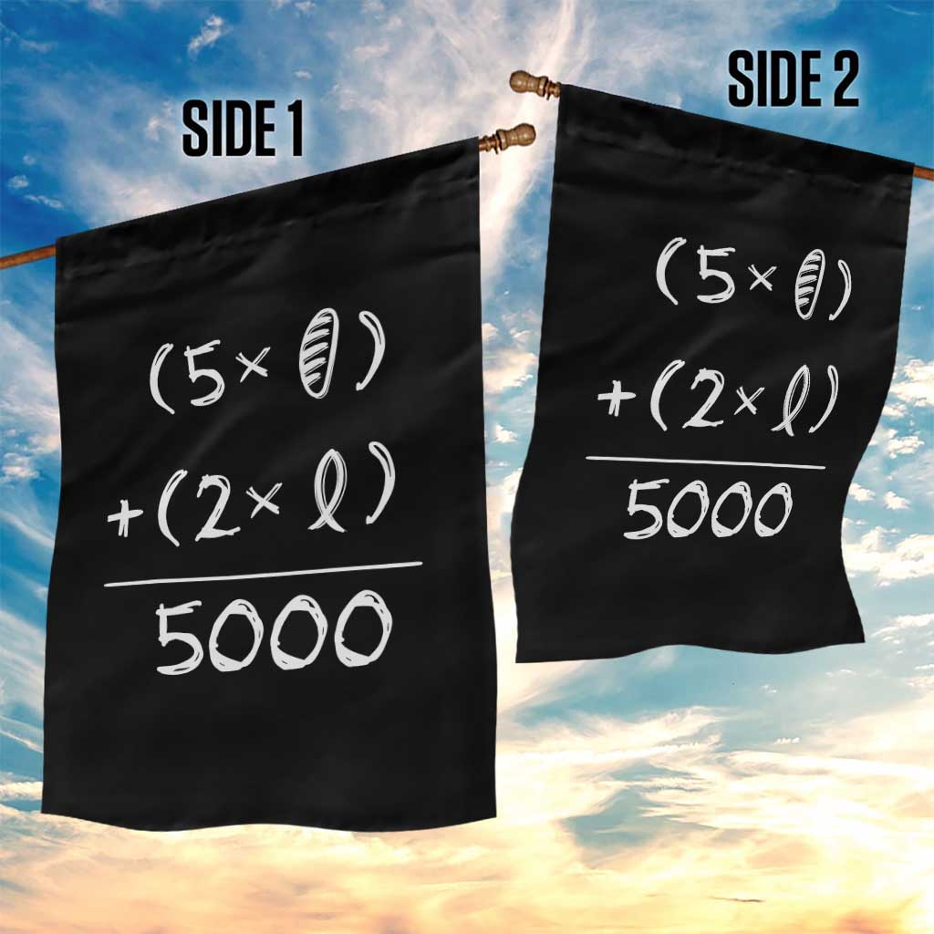 2 Fishes 5 Loaves Jesus Feeds The 5000 Christian Bible Verses Garden Flag - Wonder Print Shop