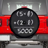 2 Fishes 5 Loaves Jesus Feeds The 5000 Christian Bible Verses Spare Tire Cover - Wonder Print Shop