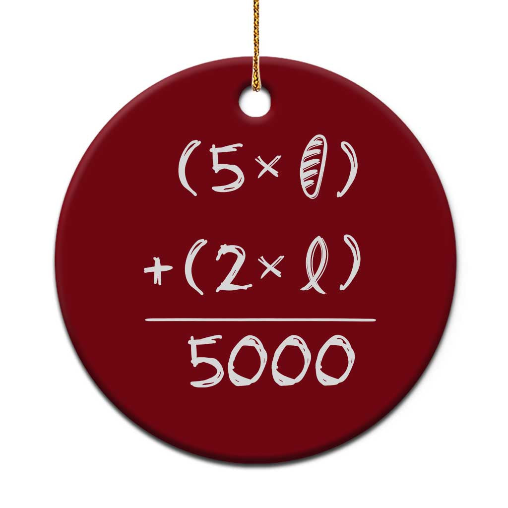 2 Fishes 5 Loaves Jesus Feeds The 5000 Christian Bible Verses Ceramic Ornament - Wonder Print Shop