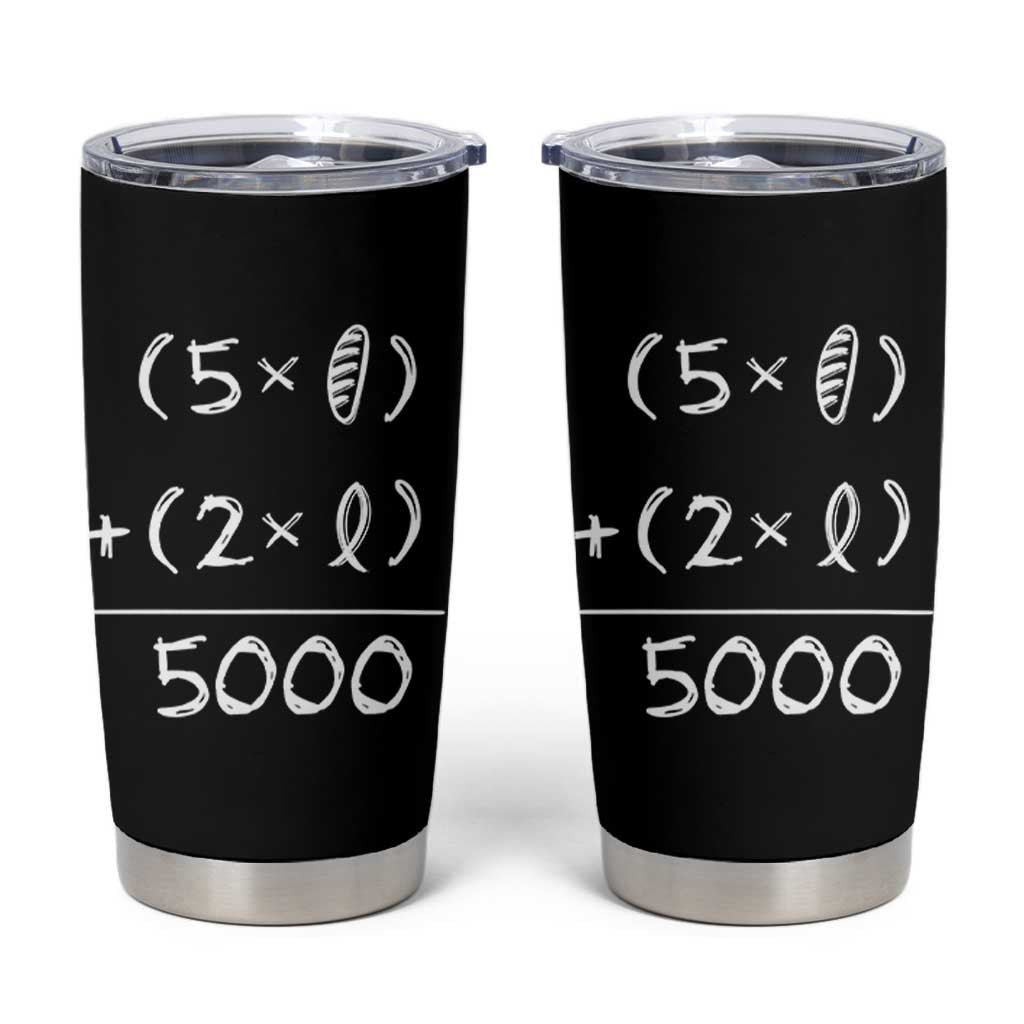 2 Fishes 5 Loaves Jesus Feeds The 5000 Christian Bible Verses Tumbler Cup - Wonder Print Shop
