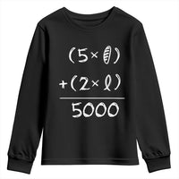 2 Fishes 5 Loaves Jesus Feeds The 5000 Christian Bible Verses Youth Sweatshirt - Wonder Print Shop