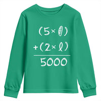 2 Fishes 5 Loaves Jesus Feeds The 5000 Christian Bible Verses Youth Sweatshirt - Wonder Print Shop