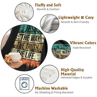 Jesus The Way The Truth The Life Throw Blanket Blessed Christians - Wonder Print Shop