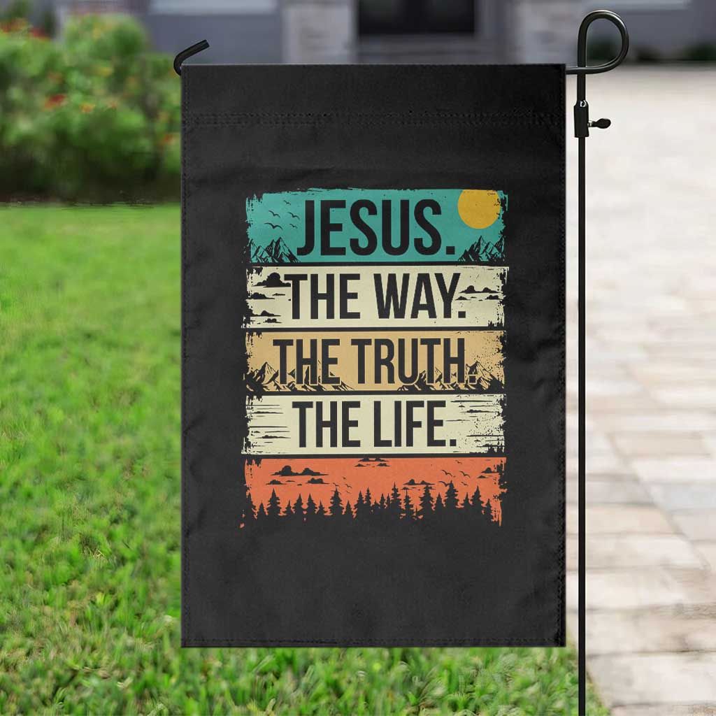 Jesus The Way The Truth The Life Garden Flag Blessed Christians - Wonder Print Shop
