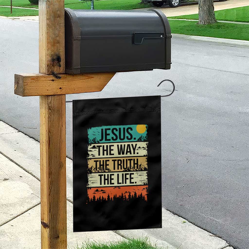 Jesus The Way The Truth The Life Garden Flag Blessed Christians - Wonder Print Shop