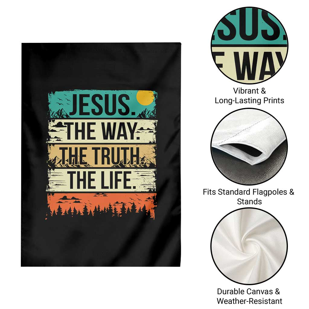 Jesus The Way The Truth The Life Garden Flag Blessed Christians - Wonder Print Shop