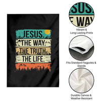 Jesus The Way The Truth The Life Garden Flag Blessed Christians - Wonder Print Shop