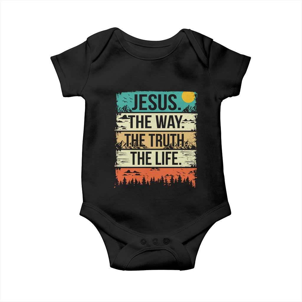 Jesus The Way The Truth The Life Baby Onesie Blessed Christians - Wonder Print Shop