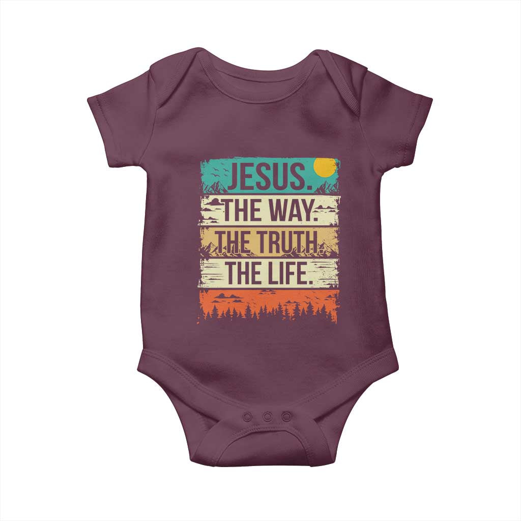 Jesus The Way The Truth The Life Baby Onesie Blessed Christians - Wonder Print Shop