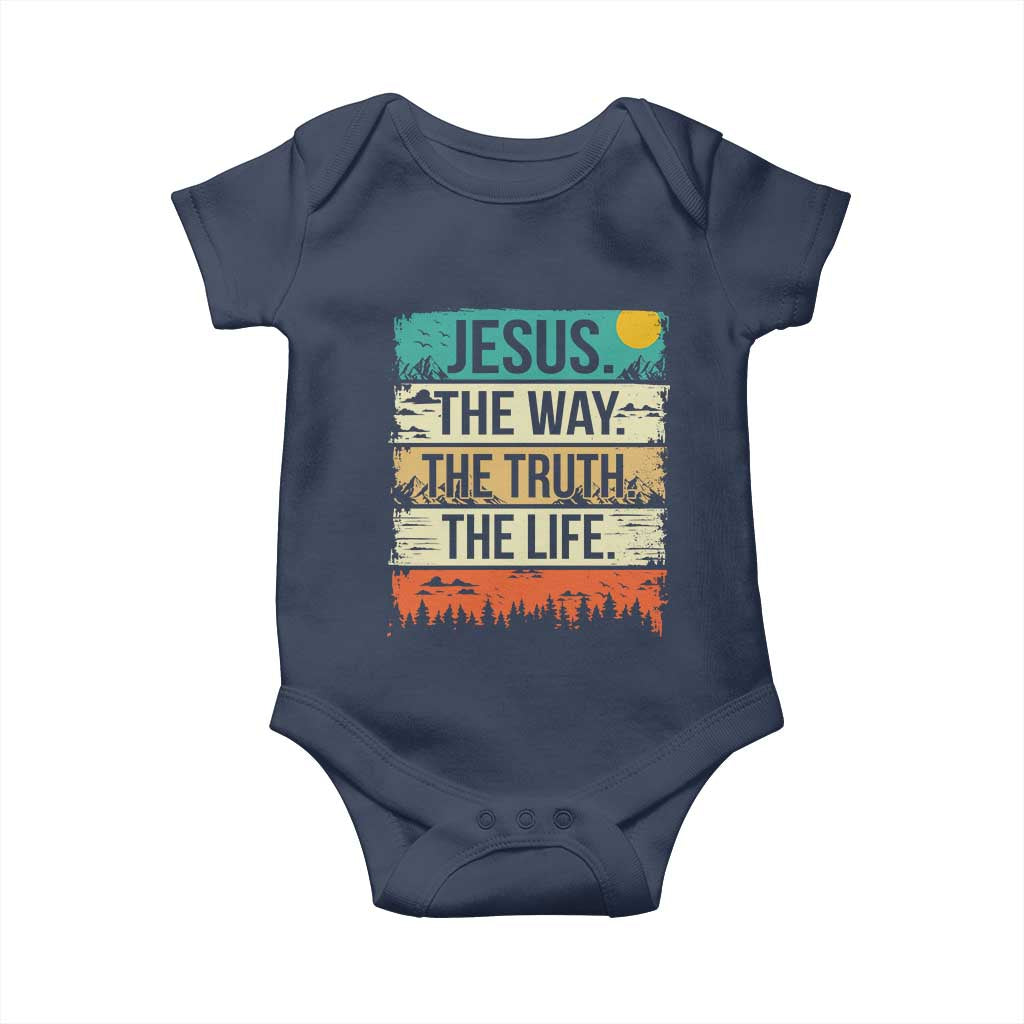 Jesus The Way The Truth The Life Baby Onesie Blessed Christians - Wonder Print Shop