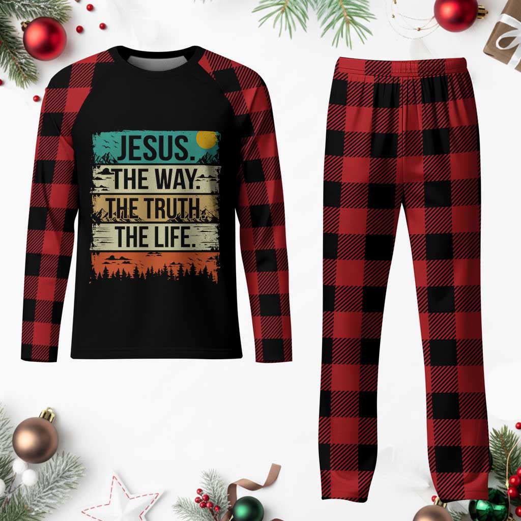 Jesus The Way The Truth The Life Plaid Pajama Set Blessed Christians - Wonder Print Shop