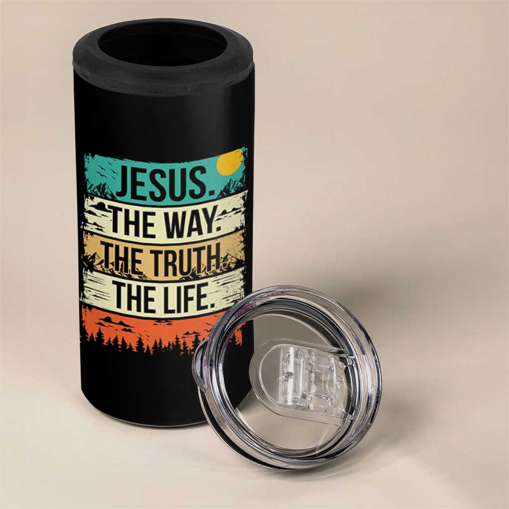 Jesus The Way The Truth The Life 4 in 1 Can Cooler Tumbler Blessed Christians - Wonder Print Shop