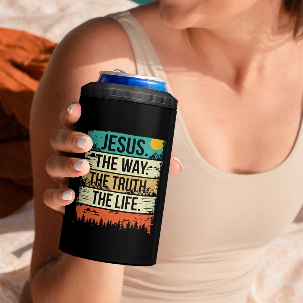 Jesus The Way The Truth The Life 4 in 1 Can Cooler Tumbler Blessed Christians - Wonder Print Shop