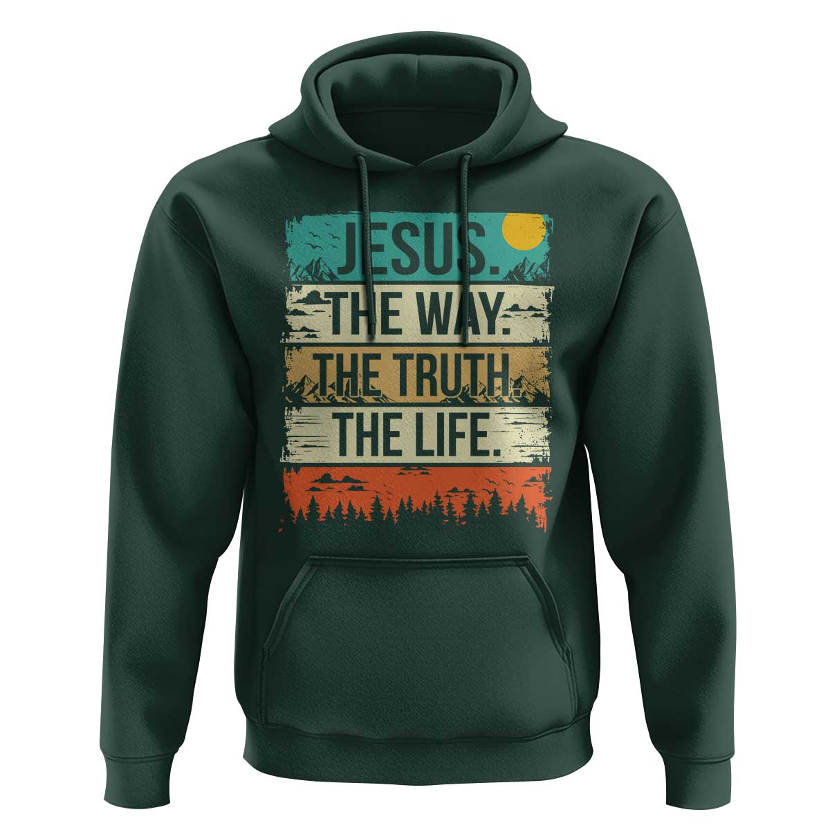Jesus The Way The Truth The Life Hoodie Blessed Christians - Wonder Print Shop