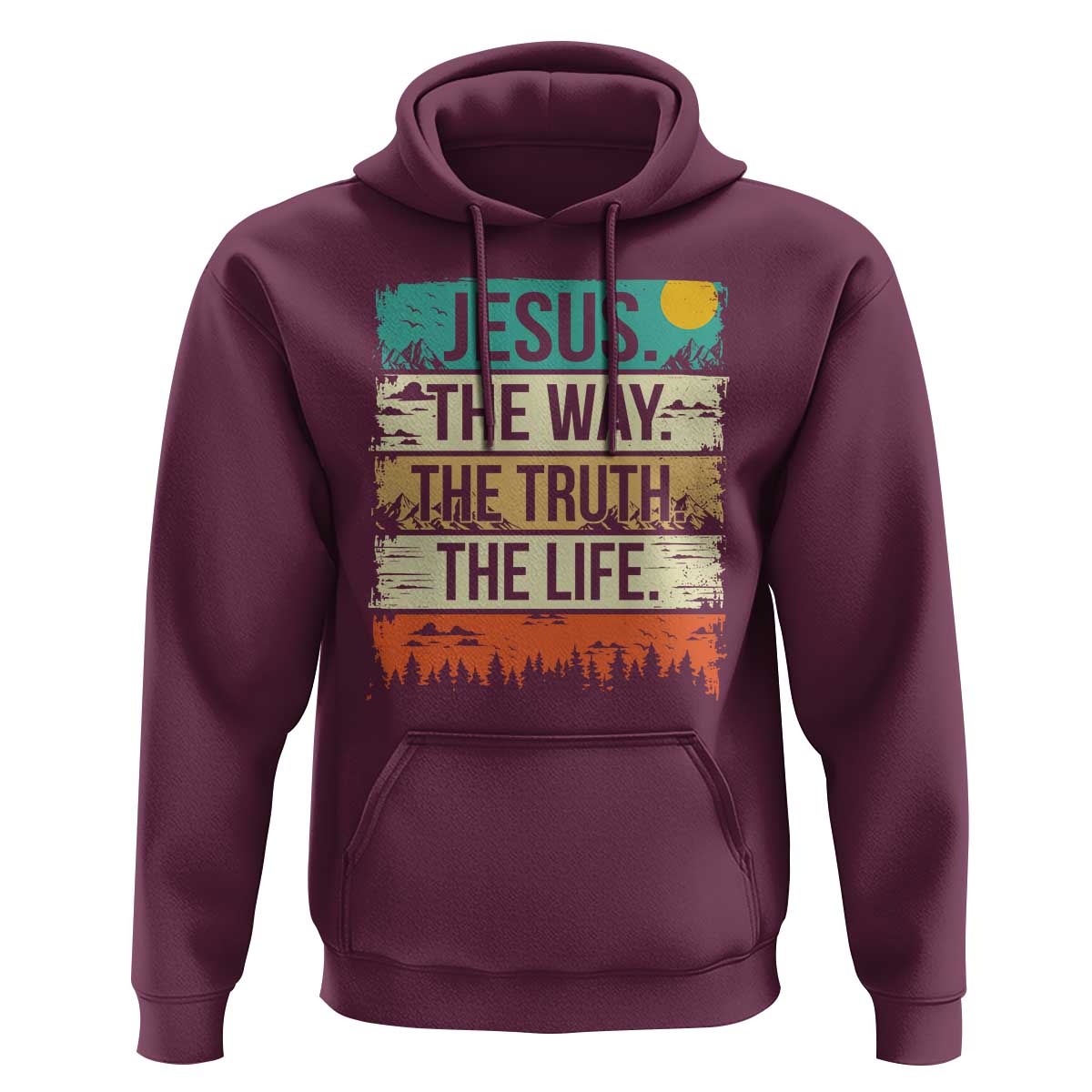 Jesus The Way The Truth The Life Hoodie Blessed Christians - Wonder Print Shop