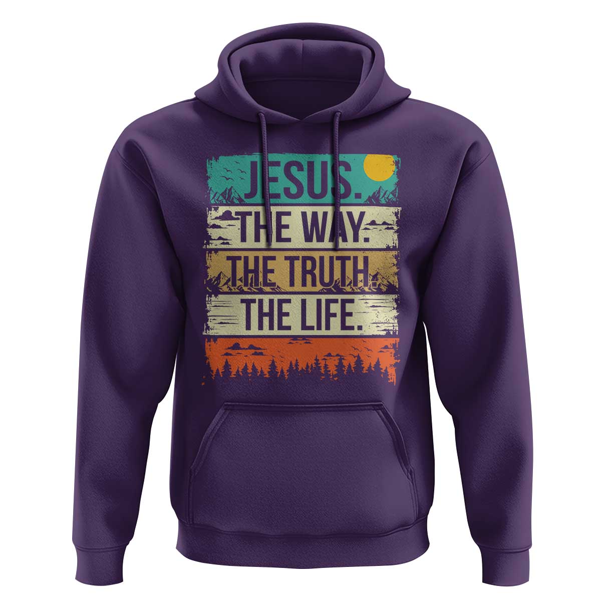 Jesus The Way The Truth The Life Hoodie Blessed Christians - Wonder Print Shop