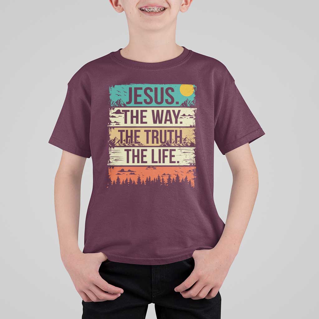 Jesus The Way The Truth The Life T Shirt For Kid Blessed Christians - Wonder Print Shop