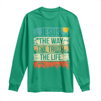 Jesus The Way The Truth The Life Long Sleeve Shirt Blessed Christians - Wonder Print Shop