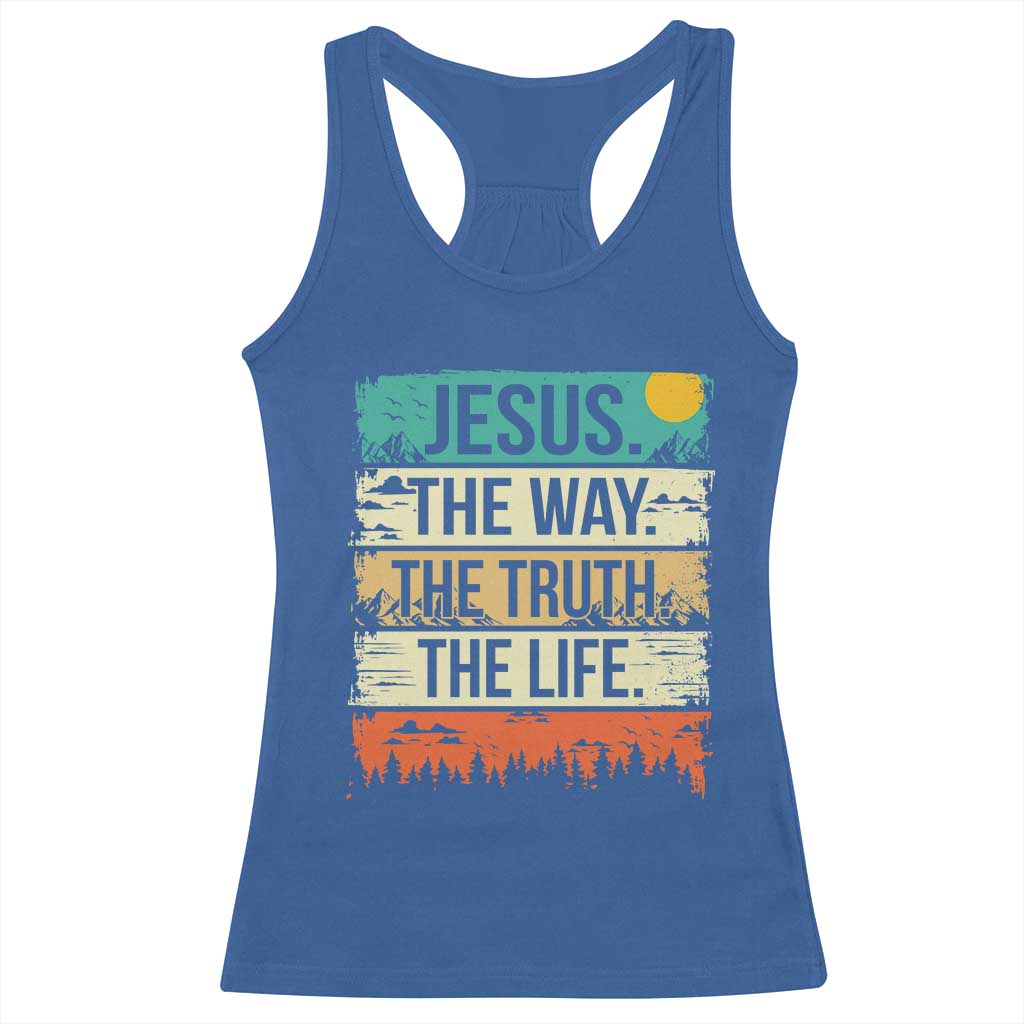Jesus The Way The Truth The Life Racerback Tank Top Blessed Christians - Wonder Print Shop